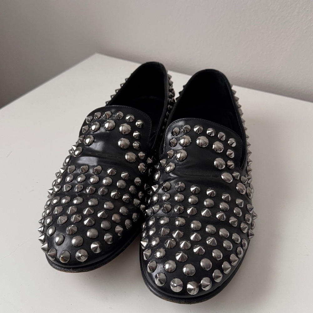 Prada Spazzalaro Studded men’s Black Loafers - Picture 4 of 9